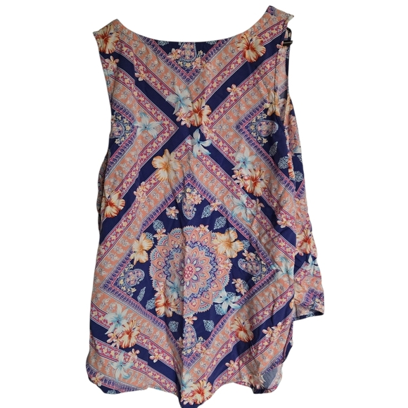 J. Jill Floral Patterned Sleeveless Top Medium - Picture 3 of 6